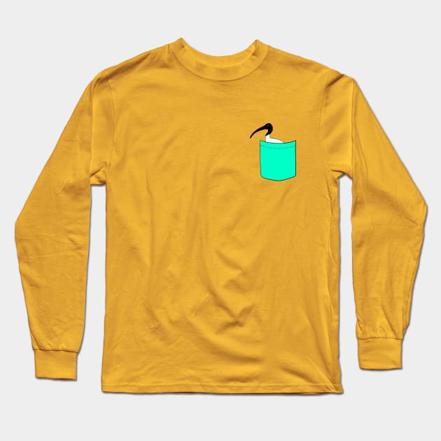 Pocket Bin Chicken Long Sleeve T-Shirt by BinChickenBaby